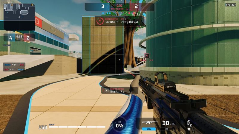 Sabotage, first person, with a charge planted at site A.
